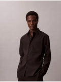 Camisa Calvin Klein Classic Solid Hombre Negro