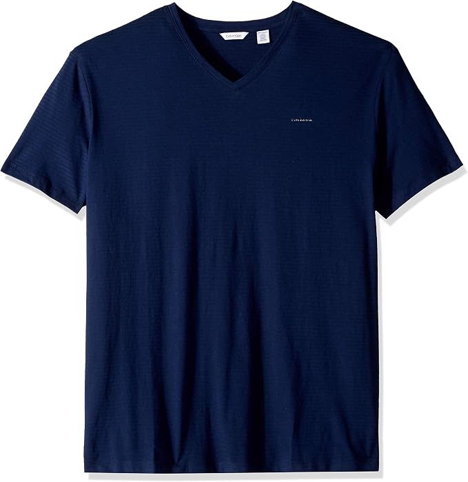 Calvin Klein Camiseta de Manga Corta de algodón con Cuello en V para Hombre