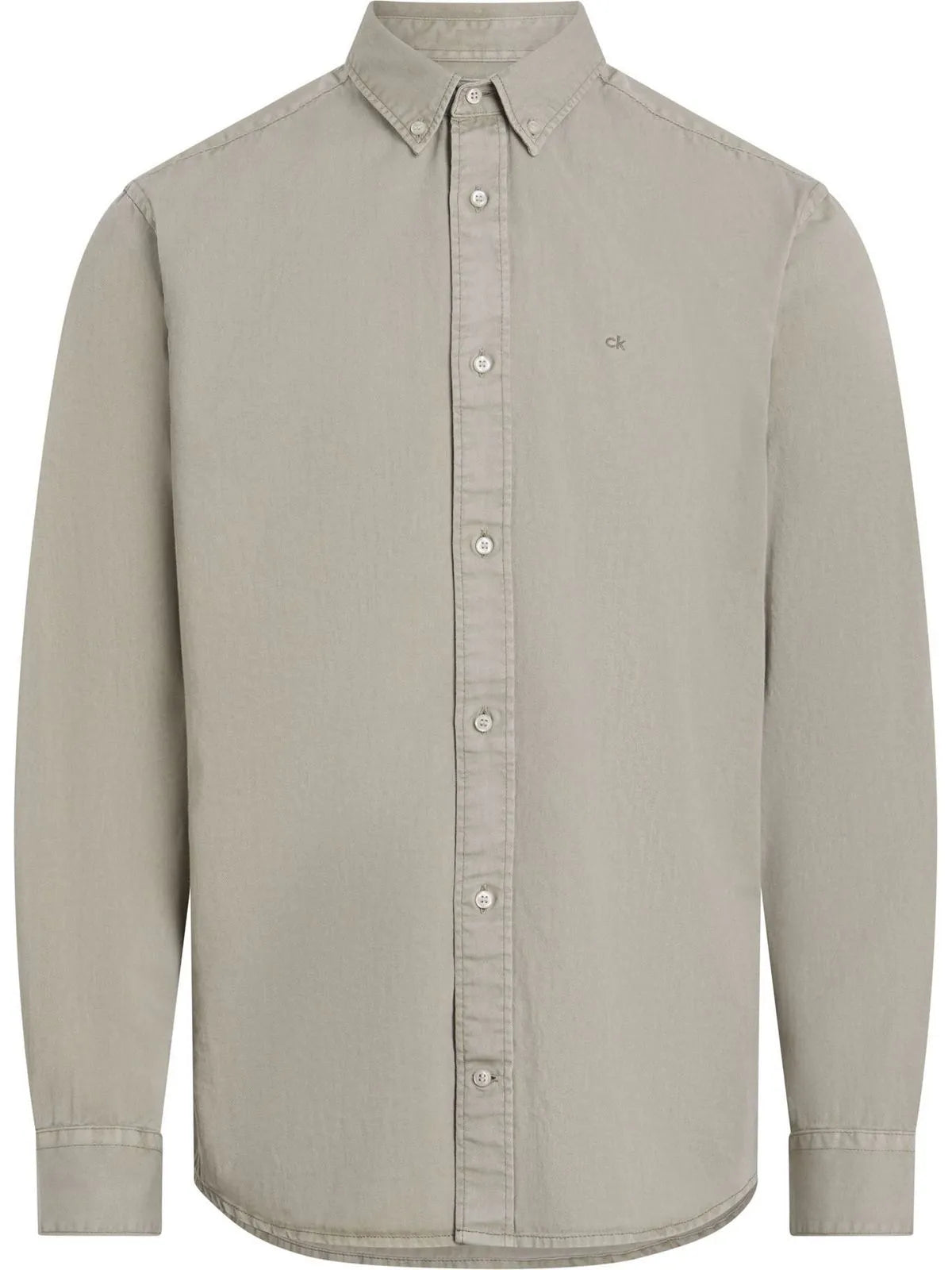 Camisa Beige de Sarga Ligera Teñida
