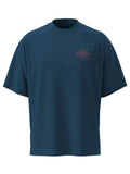 Camiseta azul con gráfico de monograma Calvin Klein
