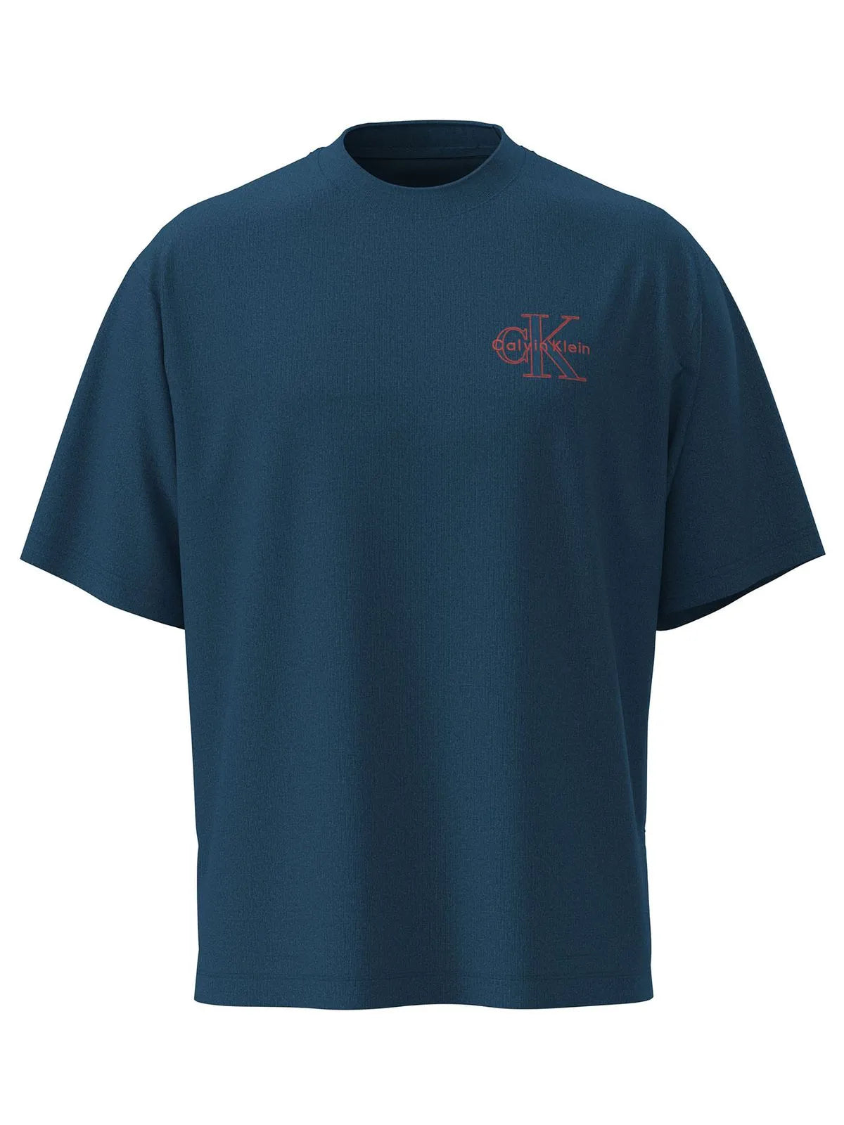 Camiseta azul con gráfico de monograma Calvin Klein