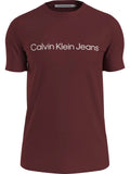 Camiseta  Con Logo En El Pecho Hombre Vino Calvin Klein